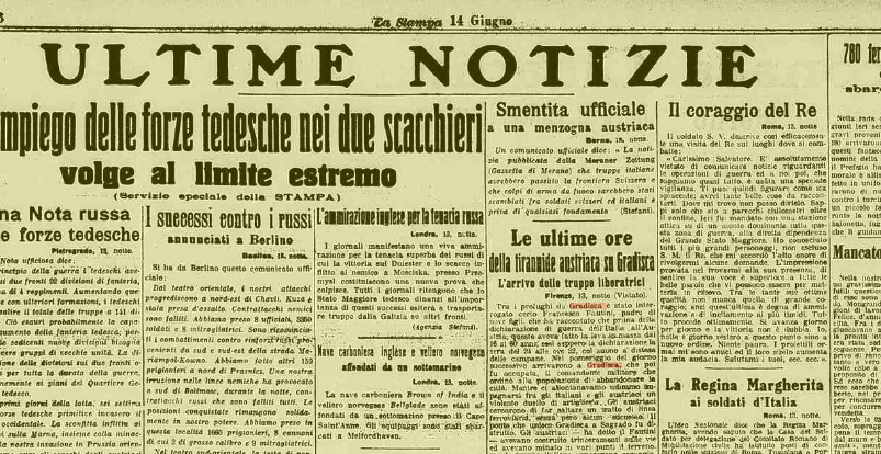 La Grande Guerra prorompe a Gradisca, le prime ore della tragedia